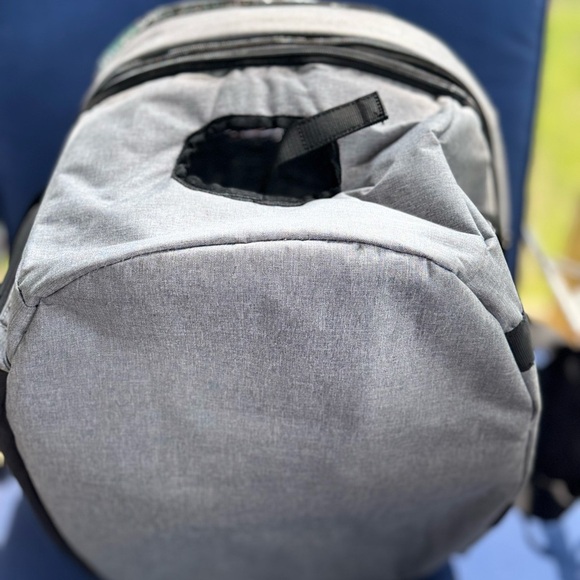 Gray and Black Duffel Bag with Sleek Design and Ample Storage - Picture 3 of 5